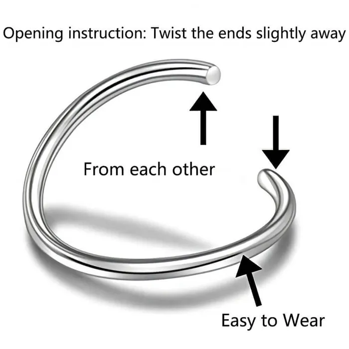 OUFER BODY JEWELRY Earrings 22G Simple Seamless Nose Hoop Cartilage Rings OUFER BODY JEWELRY Earrings 22G Simple Seamless Nose Hoop Cartilage Rings