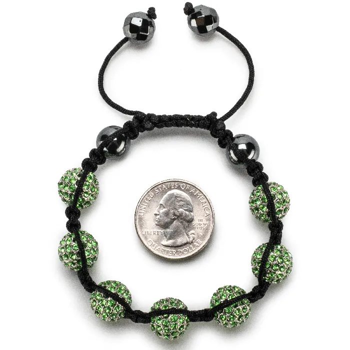 Peridot Crystal Shamballa Bracelet Alexander Kalifano Bracelets