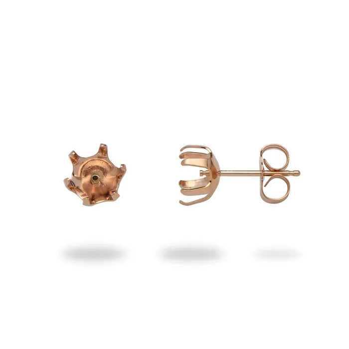 Pick A Pearl 6 Prong Earrings in Rose Gold PickAPearl Earrings