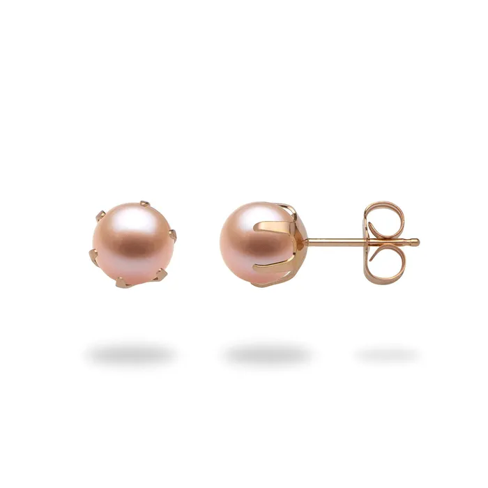 Pick A Pearl 6 Prong Earrings in Rose Gold PickAPearl Earrings