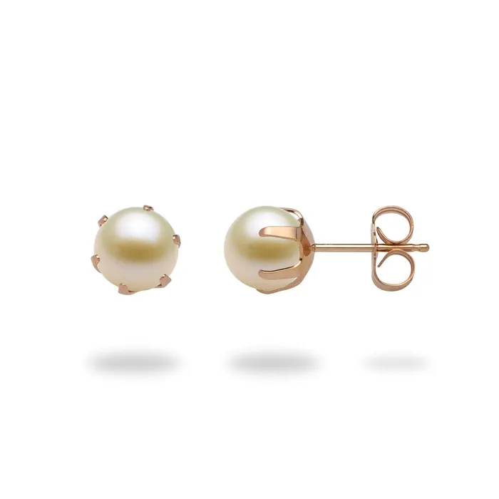 Pick A Pearl 6 Prong Earrings in Rose Gold PickAPearl Earrings