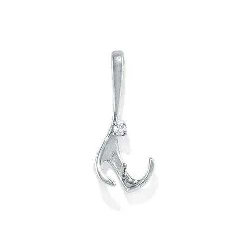 PickAPearl Necklaces Pick A Pearl Caressing Hands Pendant in White Gold