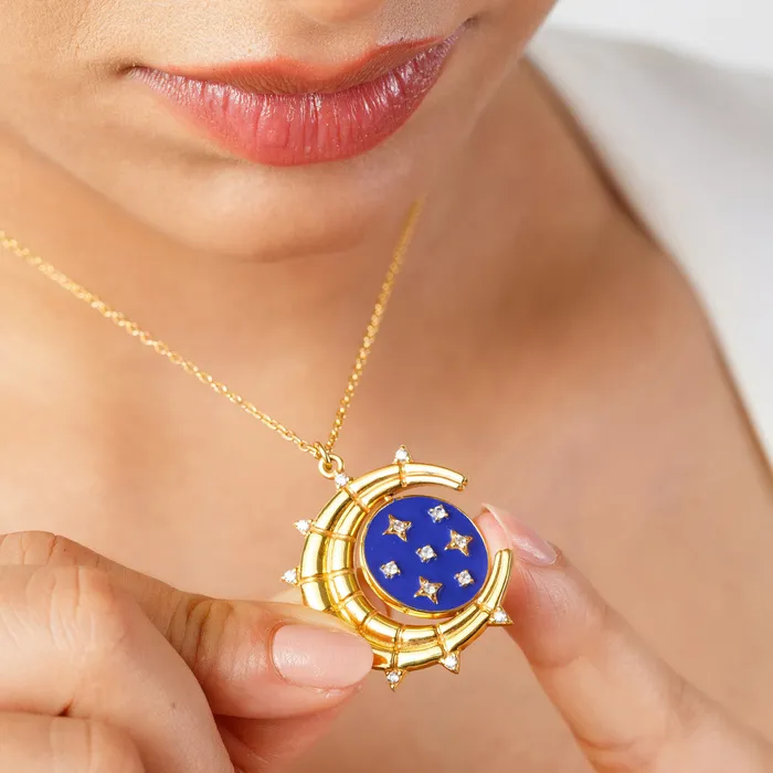 Play2024 Reversible Sun Stars Necklace Necklaces