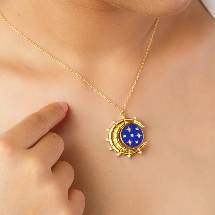 Play2024 Reversible Sun Stars Necklace Necklaces