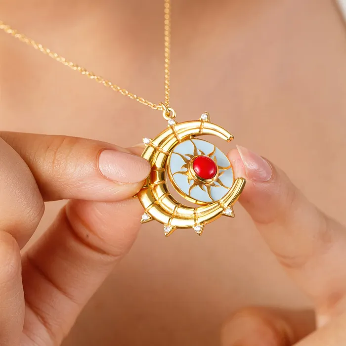 Play2024 Reversible Sun Stars Necklace Necklaces
