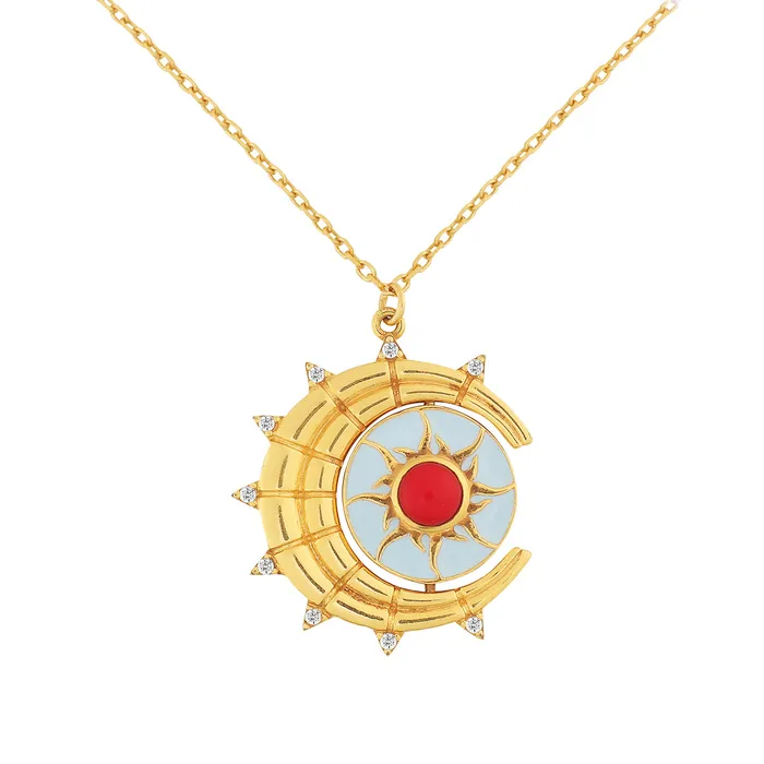 Play2024 Reversible Sun Stars Necklace Necklaces