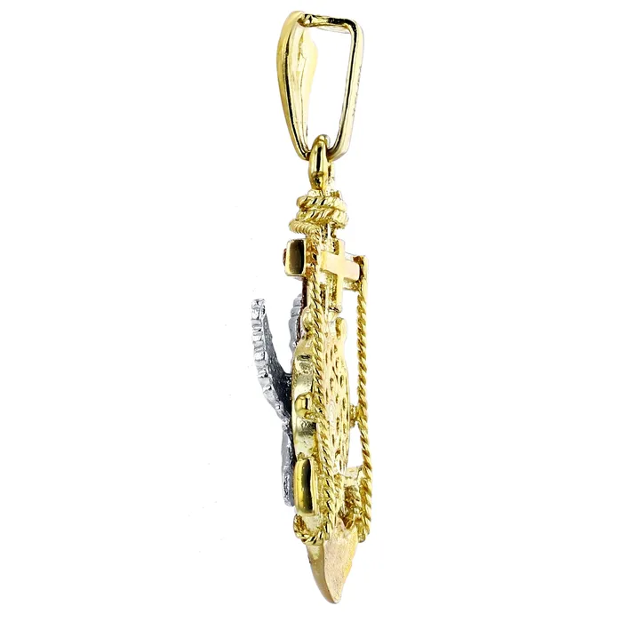 PreStyled Sets DecadenceJewelry 14K Gold Tricolor 36x18mm Anchor Eagle Pendant PreStyled Sets DecadenceJewelry 14K Gold Tricolor 36x18mm Anchor Eagle Pendant