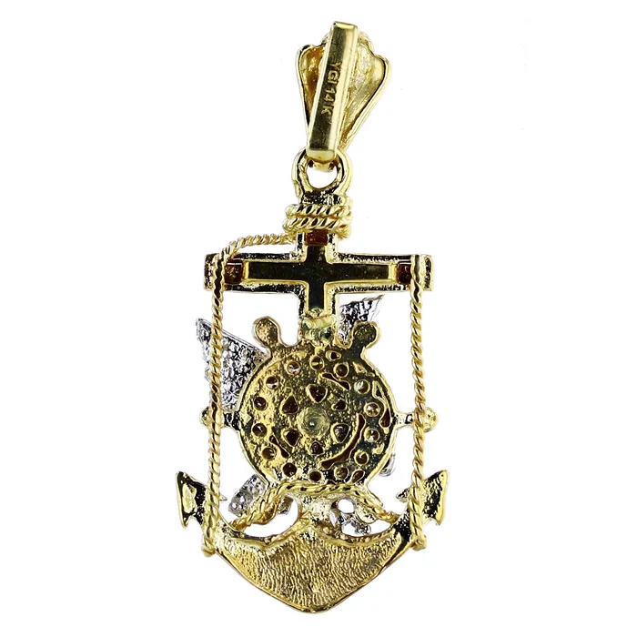 PreStyled Sets DecadenceJewelry 14K Gold Tricolor 36x18mm Anchor Eagle Pendant PreStyled Sets DecadenceJewelry 14K Gold Tricolor 36x18mm Anchor Eagle Pendant