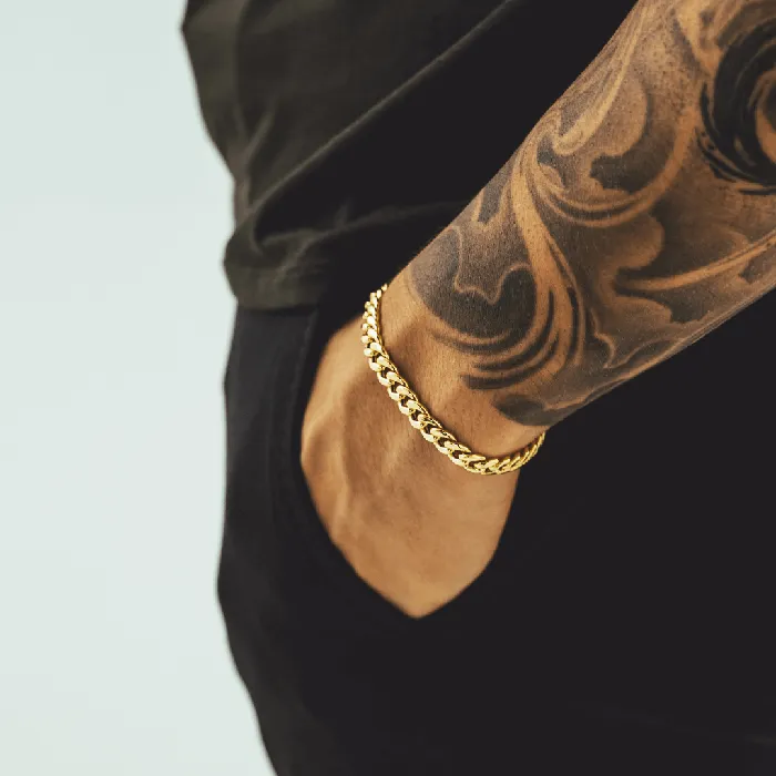PreStyled Sets Hollow Gold Hollow Miami cuban link bracelets