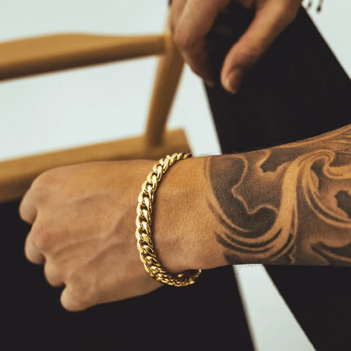 PreStyled Sets Hollow Gold Hollow Miami cuban link bracelets