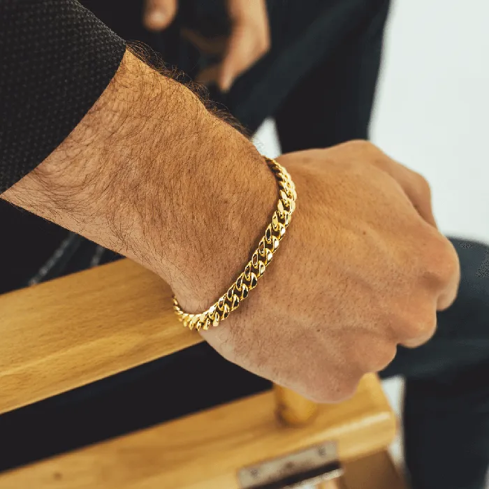 PreStyled Sets Hollow Gold Hollow Miami cuban link bracelets
