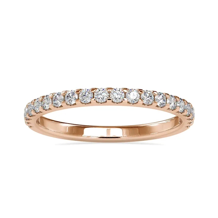 Rings Diamondrensu 170 MM Round Brilliant Cut Half Eternity Moissanite Wedding Band Rings Diamondrensu 170 MM Round Brilliant Cut Half Eternity Moissanite Wedding Band