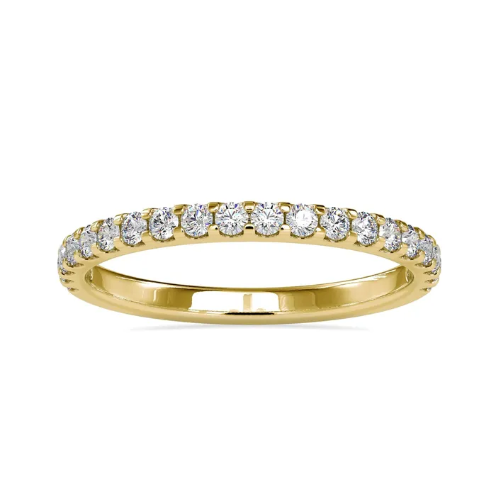 Rings Diamondrensu 170 MM Round Brilliant Cut Half Eternity Moissanite Wedding Band Rings Diamondrensu 170 MM Round Brilliant Cut Half Eternity Moissanite Wedding Band