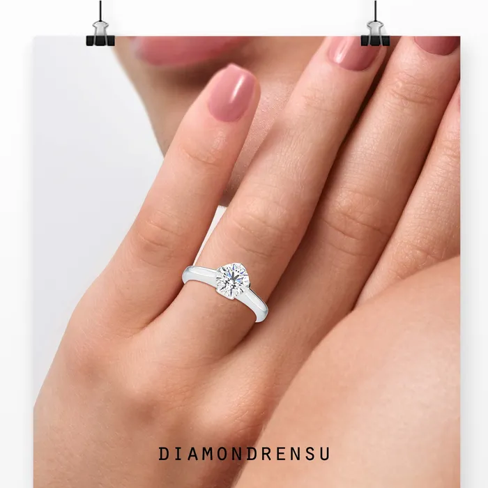 Rings Diamondrensu Gold Solitaire Engagement Ring With Tulip Setting