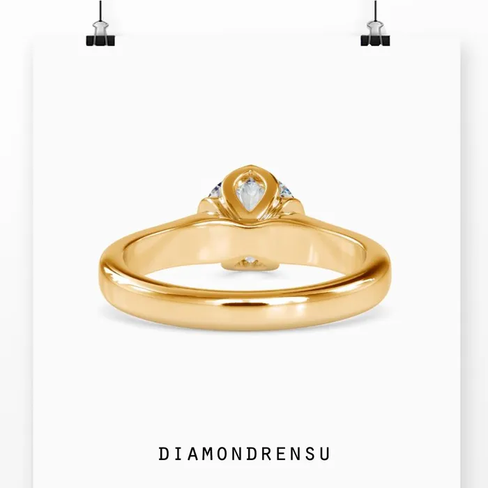 Rings Diamondrensu Gold Solitaire Engagement Ring With Tulip Setting