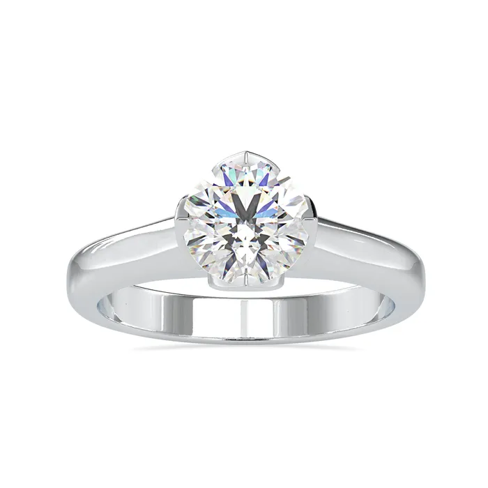 Rings Diamondrensu Gold Solitaire Engagement Ring With Tulip Setting
