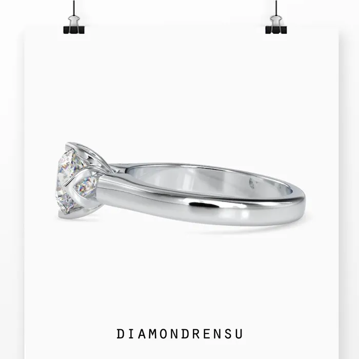 Rings Diamondrensu Gold Solitaire Engagement Ring With Tulip Setting
