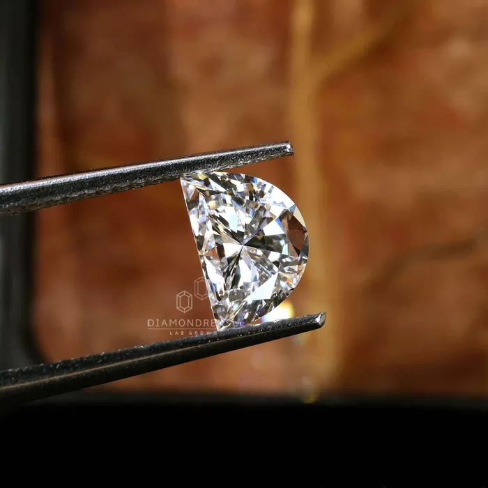 Rings Diamondrensu Half Moon Cut Lab Grown Diamond 1 Carat Diamond Rings Diamondrensu Half Moon Cut Lab Grown Diamond 1 Carat Diamond
