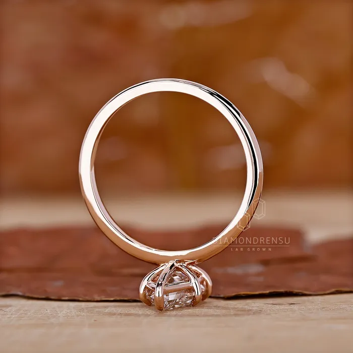 Rings Diamondrensu Hexagon Diamond Ring Solitaire Setting