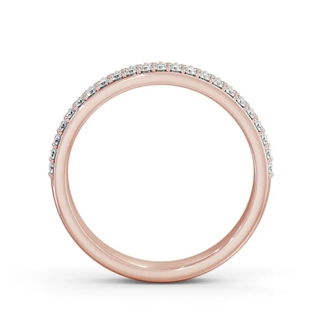 Rings Flawless Moissanite Half Eternity Ring Round Cut Double Row Rings Flawless Moissanite Half Eternity Ring Round Cut Double Row