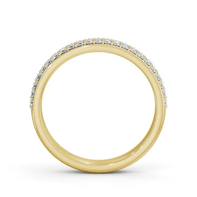 Rings Flawless Moissanite Half Eternity Ring Round Cut Double Row Rings Flawless Moissanite Half Eternity Ring Round Cut Double Row