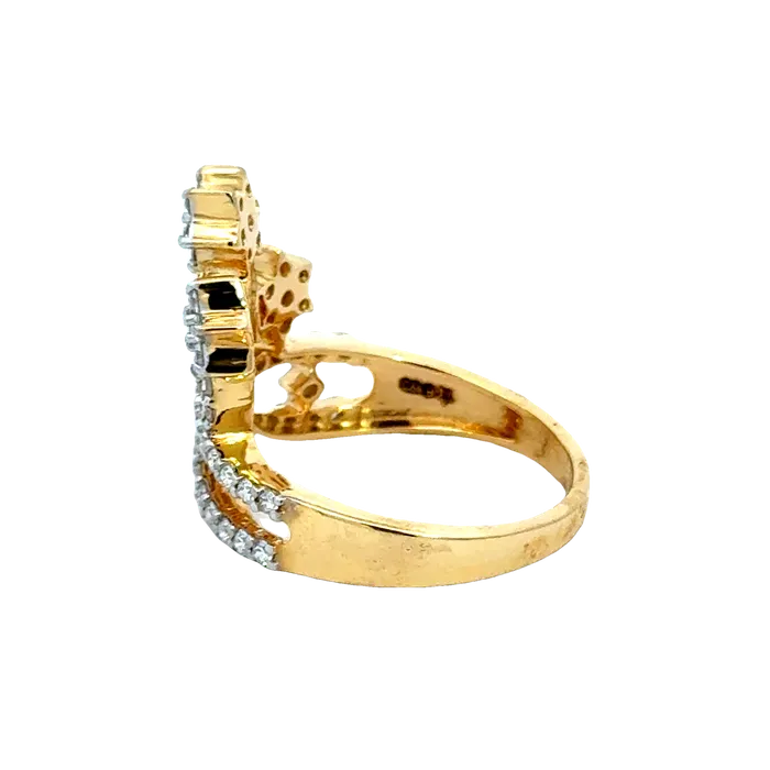 Rings Gold Palace 18k Yellow Gold and Diamond Fancy Ring in size 55 and total gold weight of 473g
