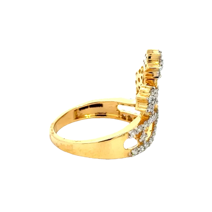 Rings Gold Palace 18k Yellow Gold and Diamond Fancy Ring in size 55 and total gold weight of 473g