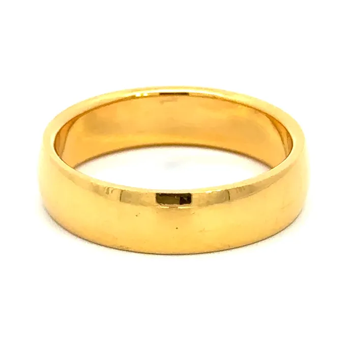 Rings Gold Palace 22k Yellow Gold Classic Wedding Band Ring measuring 8 x 6mm thickness Rings Gold Palace 22k Yellow Gold Classic Wedding Band Ring measuring 8 x 6mm thickness