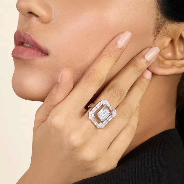 Rings High2024 Luxe Solitaire Statement Ring
