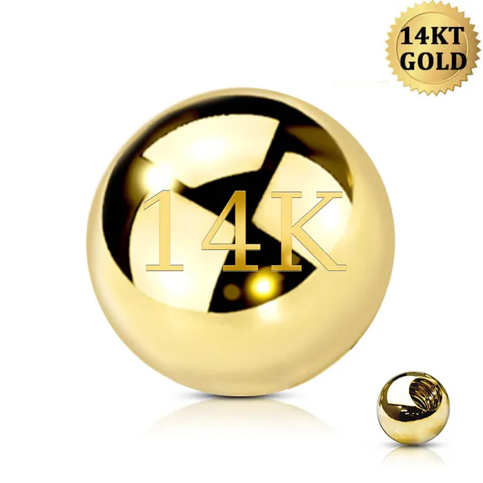 Rings OUFER BODY JEWELRY 14K Gold Solid 16G Replacement Ball CBR Ring Ball Cartilage Ball Rings OUFER BODY JEWELRY 14K Gold Solid 16G Replacement Ball CBR Ring Ball Cartilage Ball