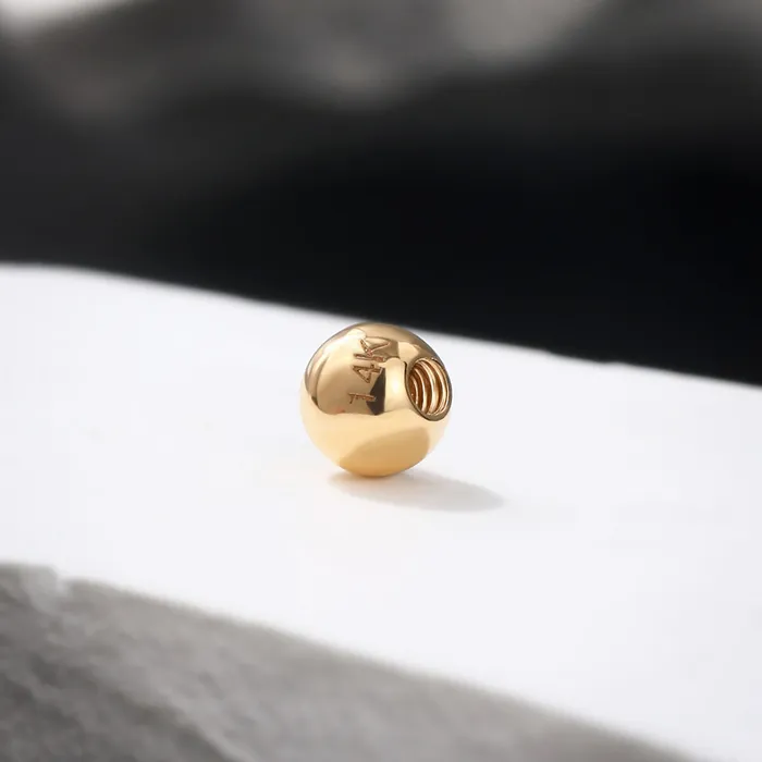 Rings OUFER BODY JEWELRY 14K Gold Solid 16G Replacement Ball CBR Ring Ball Cartilage Ball Rings OUFER BODY JEWELRY 14K Gold Solid 16G Replacement Ball CBR Ring Ball Cartilage Ball