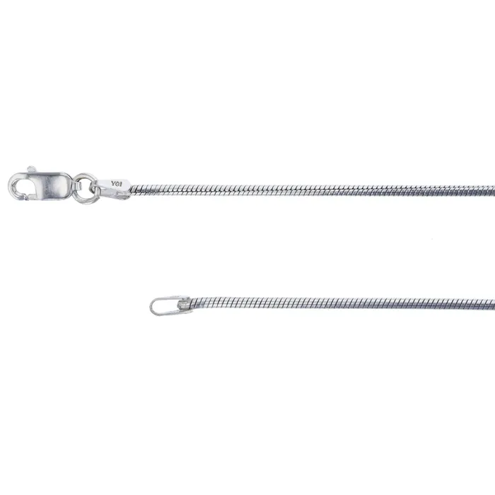 Rings Silver Sterling Silver Rhodium 150mm Round Snake 040 Chain