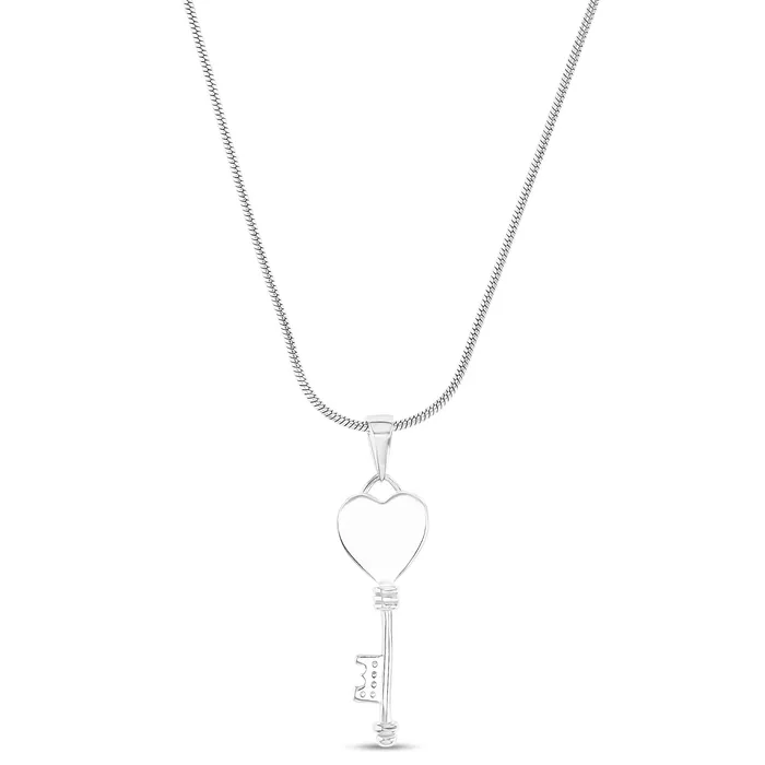 Silver Necklaces Sterling Silver Rhodium Larimar Heart Key 22 Round Snake Adjustable Necklace Silver Necklaces Sterling Silver Rhodium Larimar Heart Key 22 Round Snake Adjustable Necklace