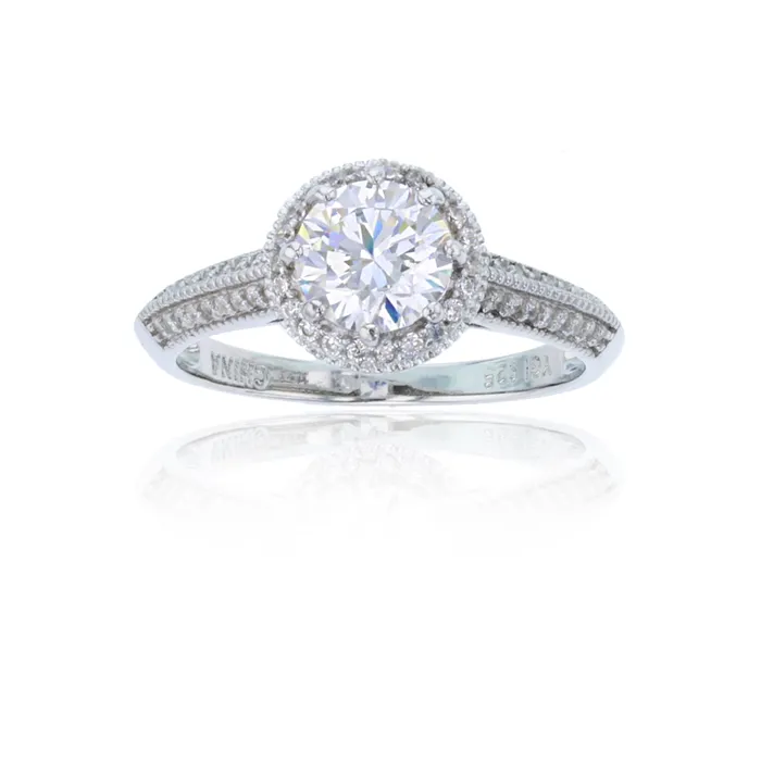 Silver Rings Sterling Silver mm Round Cut Cathedral Cubic Zirconia Engagement Ring Silver Rings Sterling Silver mm Round Cut Cathedral Cubic Zirconia Engagement Ring