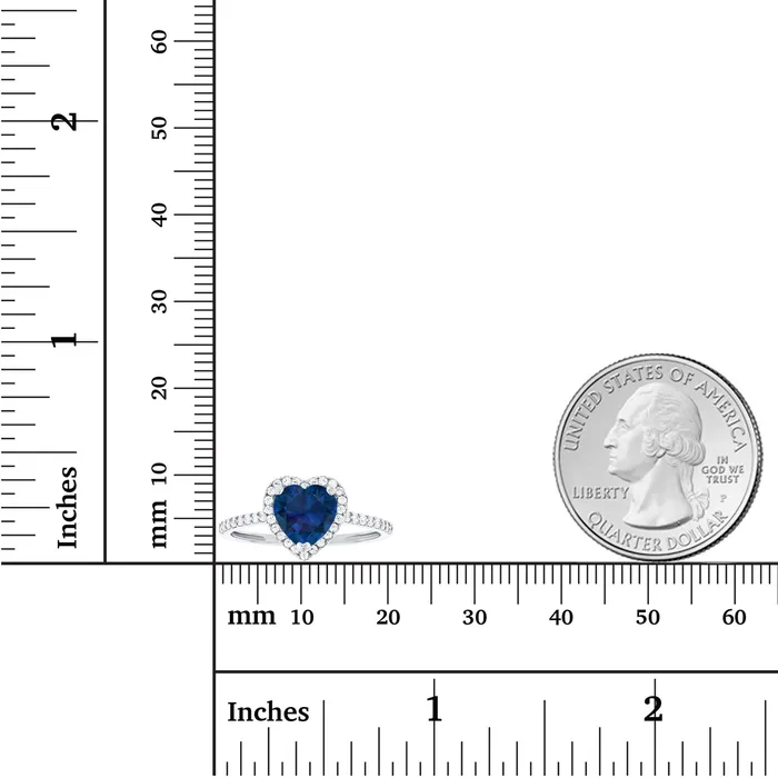Silver Rings Sterling Silver Rhodium 7mm Heart Amethyst Created White Sapphire Halo Ring Silver Rings Sterling Silver Rhodium 7mm Heart Amethyst Created White Sapphire Halo Ring