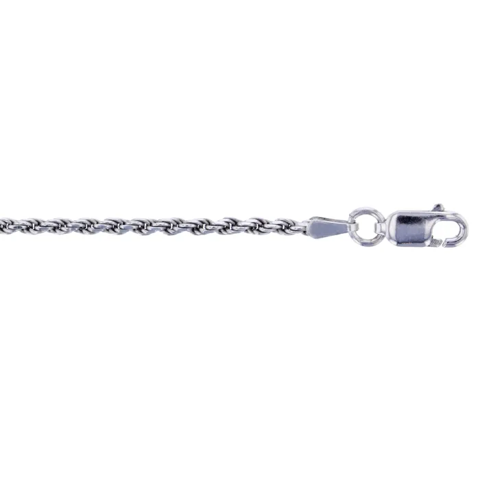 Silver Rings Sterling Silver SilverPlated 178mm 040 18 E Coated Diamond Cut 8 Side Rope Chain