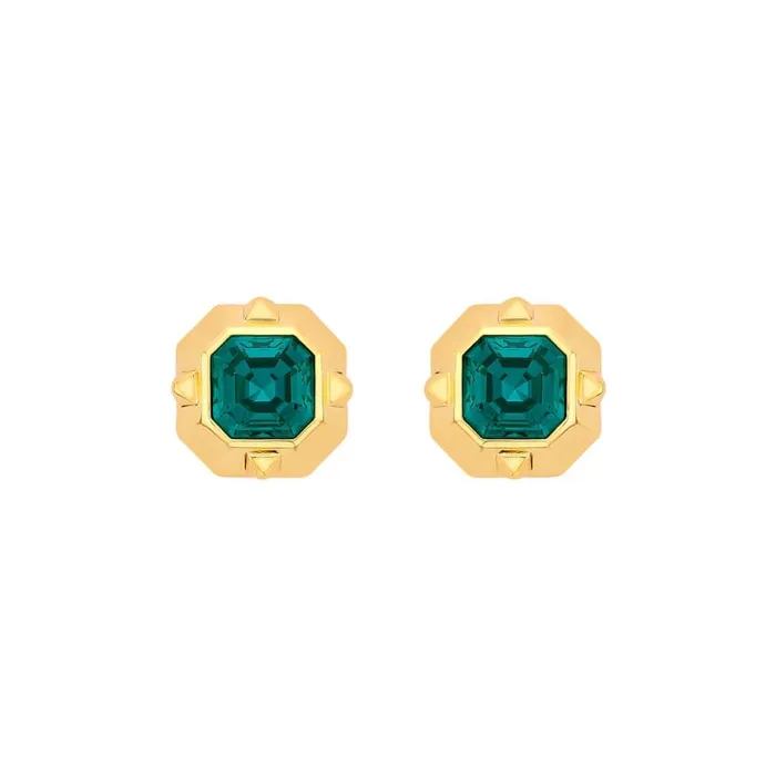 Simone Emerald Earrings Isharya Modern Indian Jewelry Earrings