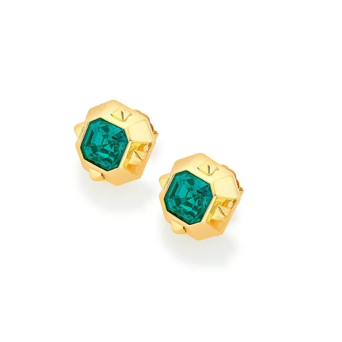 Simone Emerald Earrings Isharya Modern Indian Jewelry Earrings
