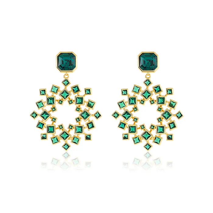 SS25Mainline Earrings Green Cosmic Flair Earrings