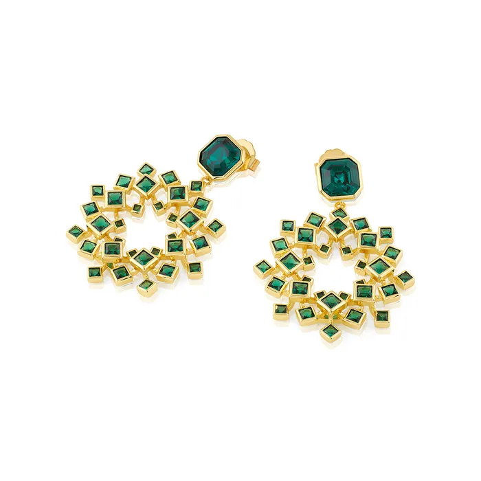SS25Mainline Earrings Green Cosmic Flair Earrings