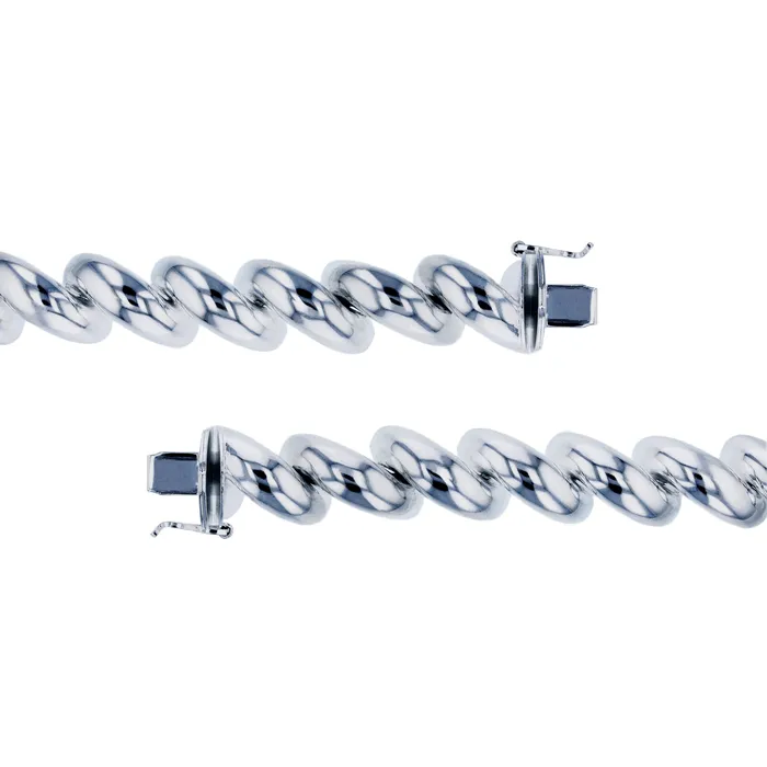 Sterling Silver SilverPlated 350 Gauge 1500mm 8 San Marco Bracelet Silver Bracelets Sterling Silver SilverPlated 350 Gauge 1500mm 8 San Marco Bracelet Silver Bracelets