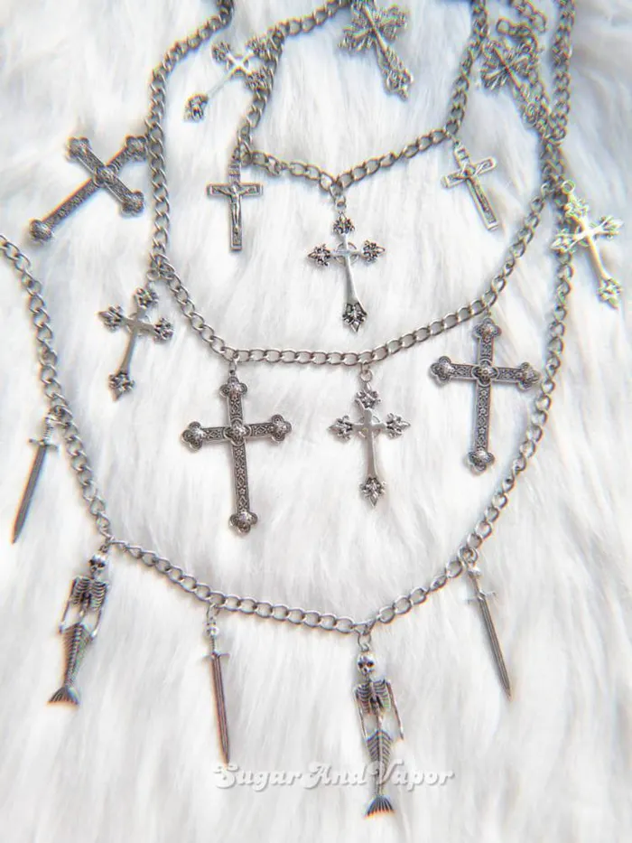 SugarAndVapor Bracelets Melissa Goth Stainless Steel Belly Chain SugarAndVapor Bracelets Melissa Goth Stainless Steel Belly Chain