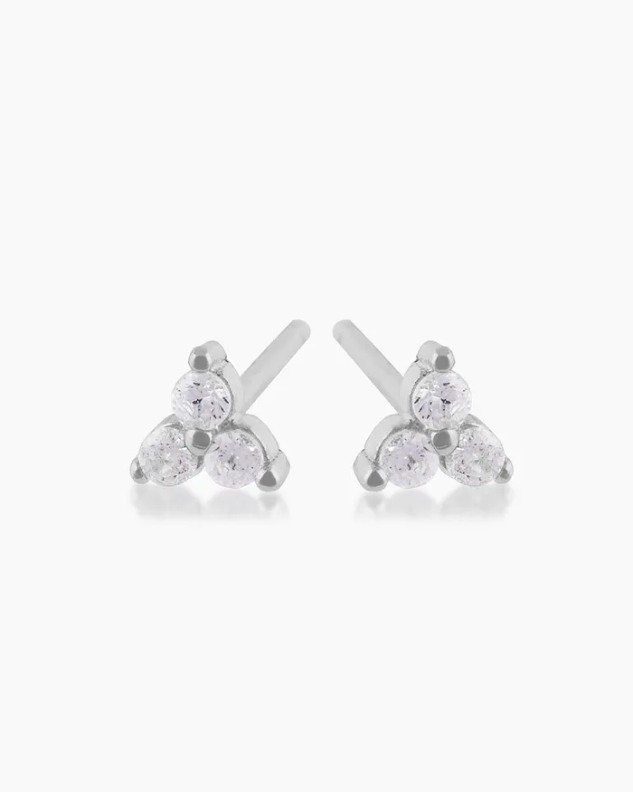 Trina Silver Studs Penny Pairs Rings