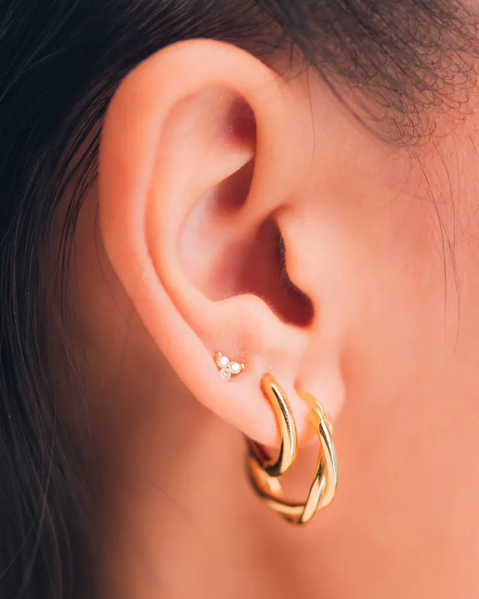 Trina Silver Studs Penny Pairs Rings Trina Silver Studs Penny Pairs Rings