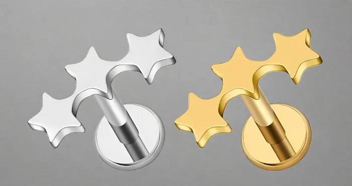Triple Star Sleeper Earring Hidden Forever Earrings