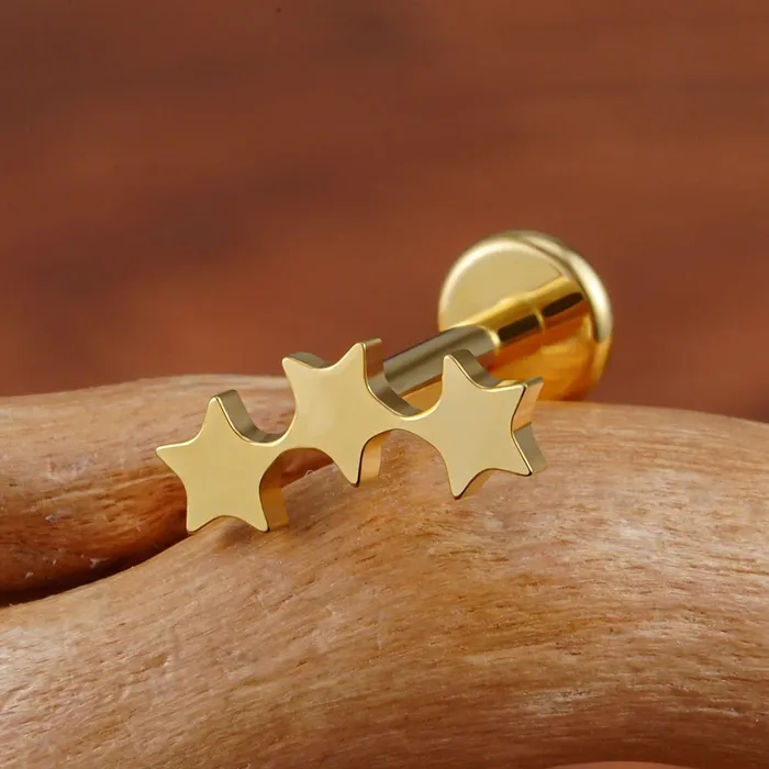 Triple Star Sleeper Earring Hidden Forever Earrings