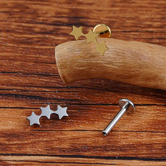 Triple Star Sleeper Earring Hidden Forever Earrings